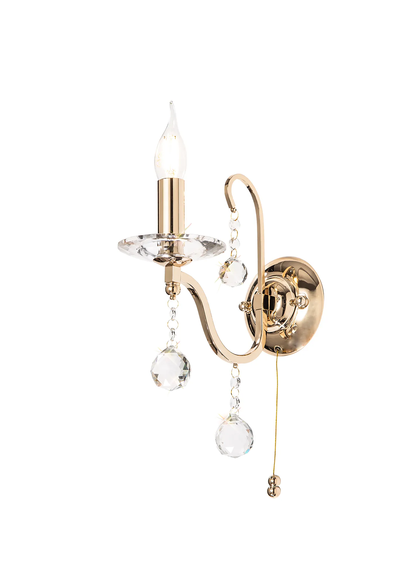 Bianco Crystal Wall Lights Diyas Armed Wall Lights